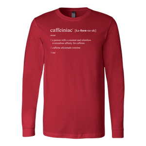 Caffeiniac Defined - Canvas Long Sleeve Shirt