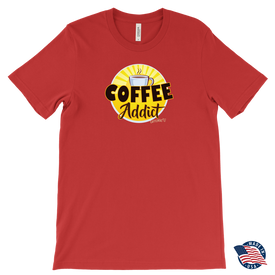 Coffee Addict Mens T-Shirt - Made in the USA