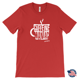 Caffeine Maniac Mens T-shirt by Canvas - Made in the USA