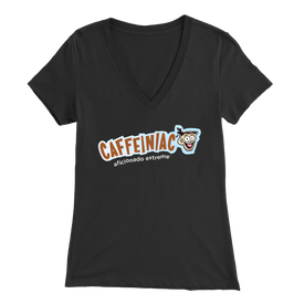 Caffeiniac Aficionado Extreme - Bella Womens V-Neck