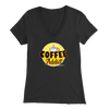 Coffee addict v-neck womens shirt