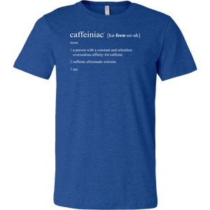 Caffeiniac Defined - Canvas Mens Shirt
