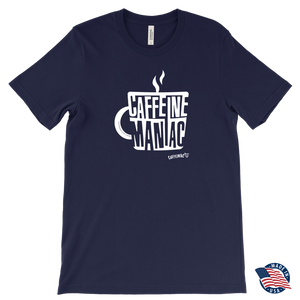 Caffeine Maniac Mens T-shirt by Canvas - Made in the USA
