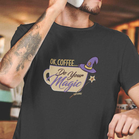 Image of OK Coffee, Do Your Magic - Mens Triblend Coffee Lover's T-shirt