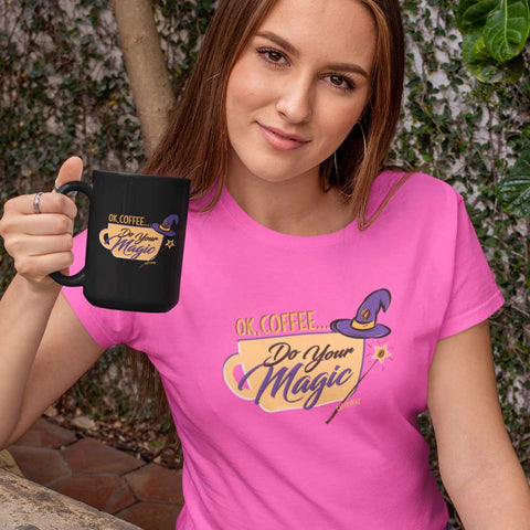 Image of OK Coffee, Do Your Magic - Womens Triblend Shirt for Coffee Lovers