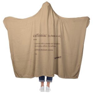 Caffeiniac Defined - Luxurious Hooded Blanket Made in the USA
