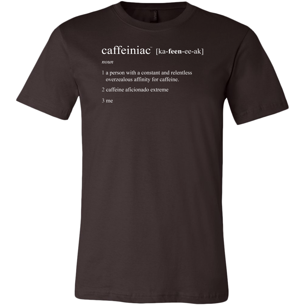 Caffeiniac Defined - Canvas Mens Shirt