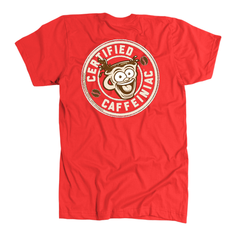 Image of Certified Caffeiniac -  American Apparel Mens Premium T-shirt